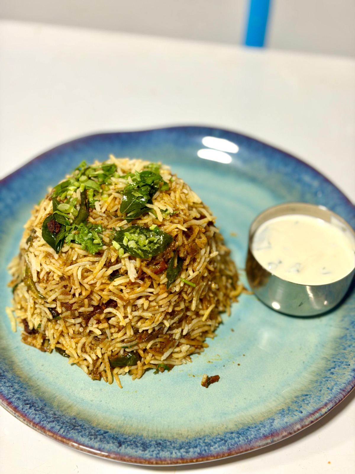Fragrant biryani with raita